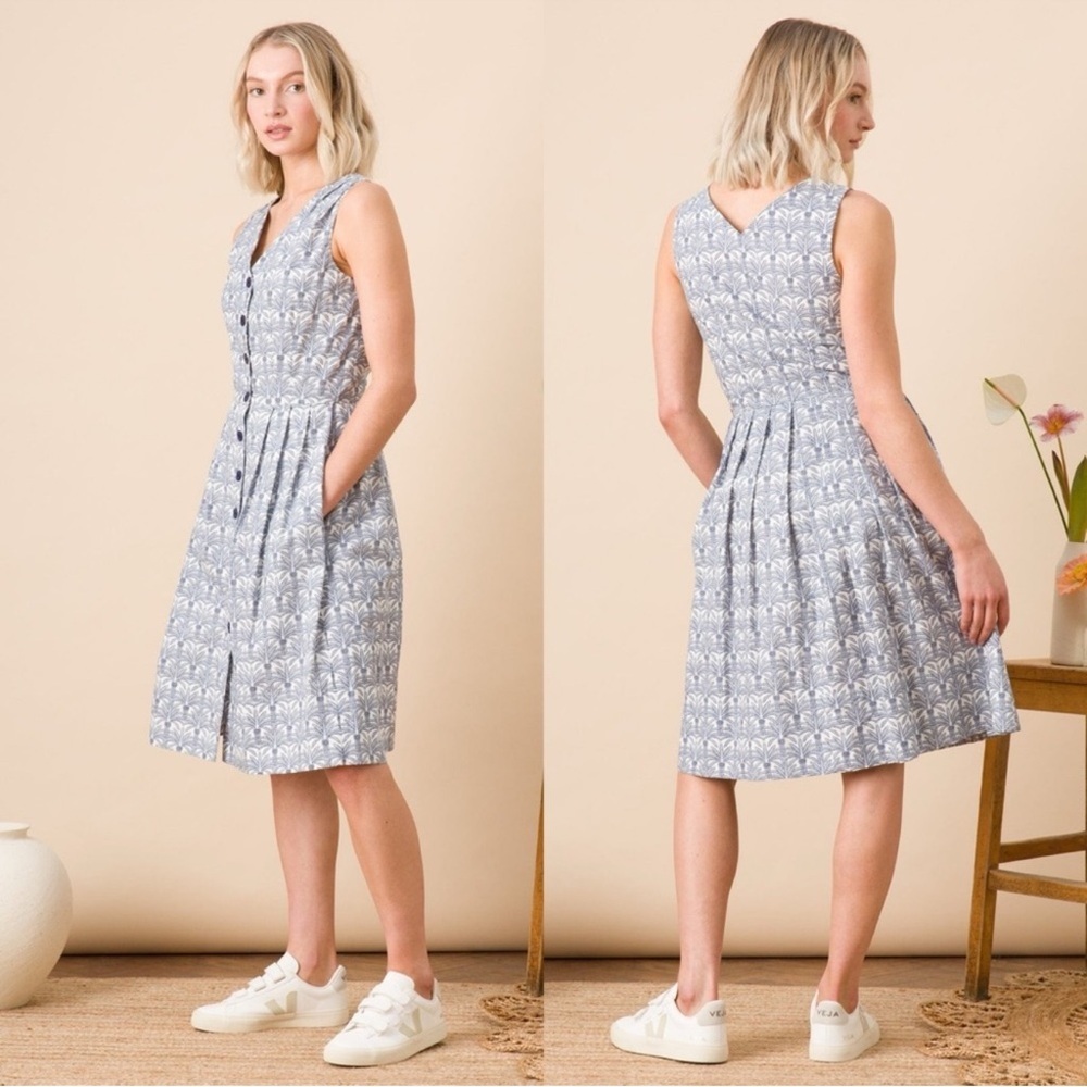 Emily and fin palm trees women’s dress - Picture 1 of 5